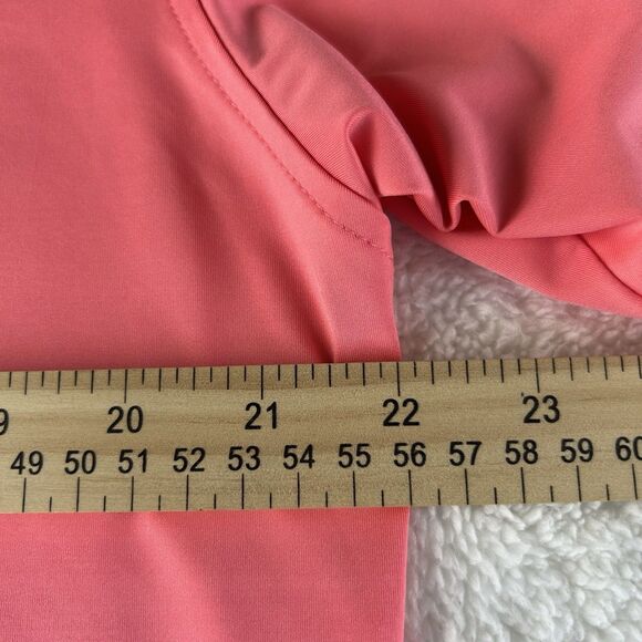 FootJoy Mens Golf Polo Shirt Solid Pink with accent Collar Size Medium - Picture 5 of 8